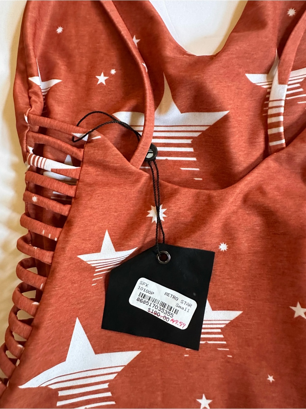 Stone Fox Swim Hermosa NEW one piece swimsuit Star Print size small - Picture 11 of 12